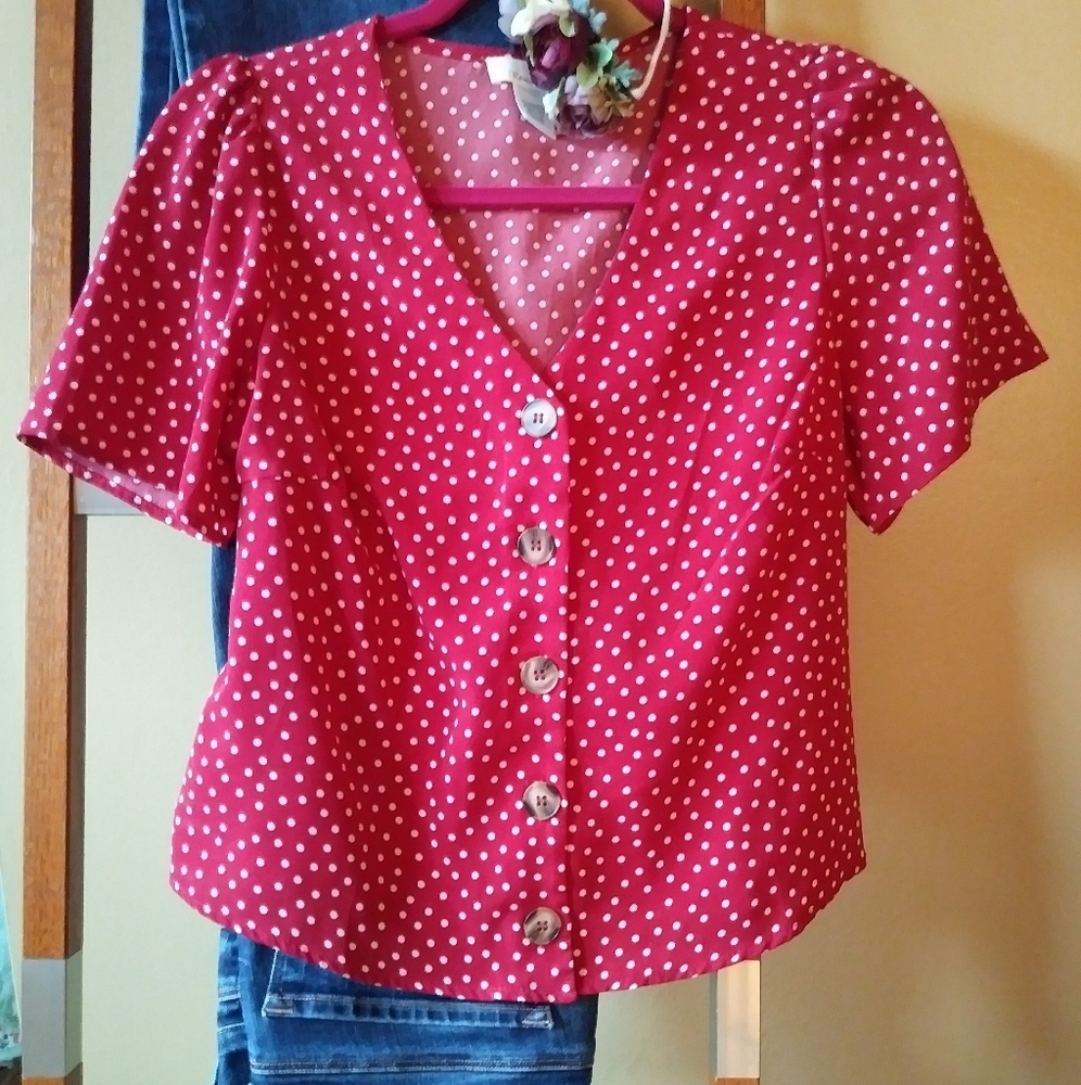 Polka-dot blouse